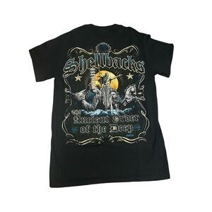 Battlespace Shellbacks 'Ancient Order' Men's Black Graphic T-Shirt S